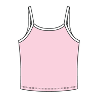 Rib Tank with Contrast Spaghetti Strap - The Collegiate Lineup