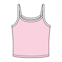 Rib Tank with Contrast Spaghetti Strap - The Collegiate Lineup
