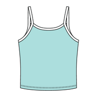 Rib Tank with Contrast Spaghetti Strap - The Collegiate Lineup