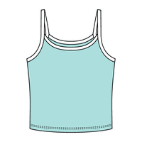 Rib Tank with Contrast Spaghetti Strap - The Collegiate Lineup