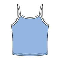 Rib Tank with Contrast Spaghetti Strap - The Collegiate Lineup