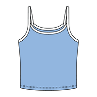 Rib Tank with Contrast Spaghetti Strap - The Collegiate Lineup