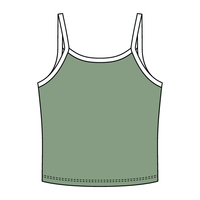 Rib Tank with Contrast Spaghetti Strap - The Collegiate Lineup
