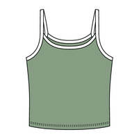 Rib Tank with Contrast Spaghetti Strap - The Collegiate Lineup