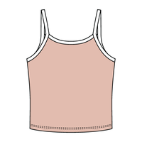 Rib Tank with Contrast Spaghetti Strap - The Collegiate Lineup