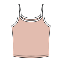 Rib Tank with Contrast Spaghetti Strap - The Collegiate Lineup