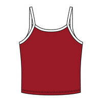 Rib Tank with Contrast Spaghetti Strap - The Collegiate Lineup