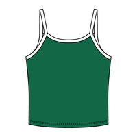 Rib Tank with Contrast Spaghetti Strap - The Collegiate Lineup