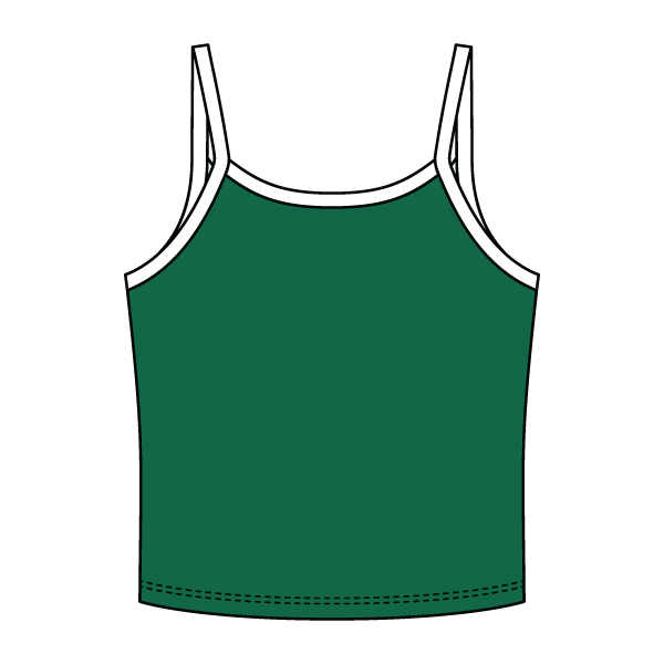Rib Tank with Contrast Spaghetti Strap - The Collegiate Lineup