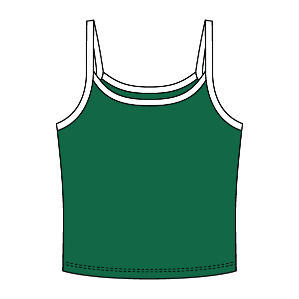 Rib Tank with Contrast Spaghetti Strap - The Collegiate Lineup