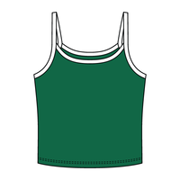 Rib Tank with Contrast Spaghetti Strap - The Collegiate Lineup