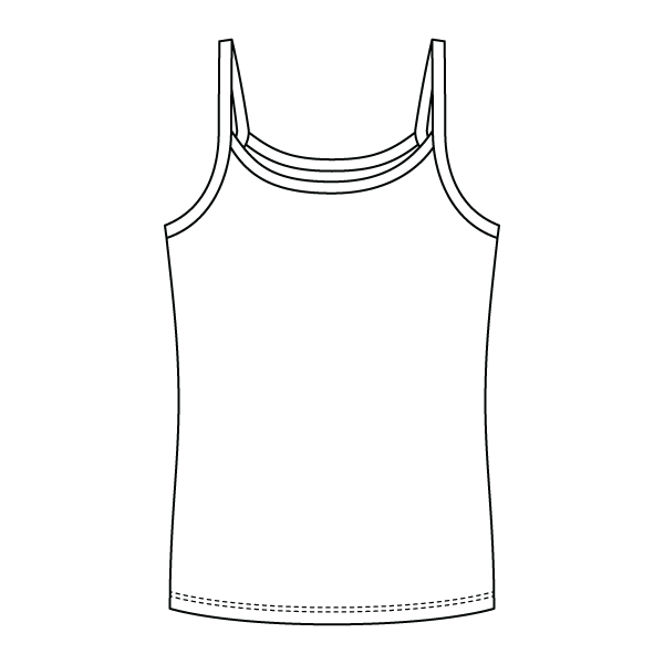 Rib Full-Length Tank with Spaghetti Straps