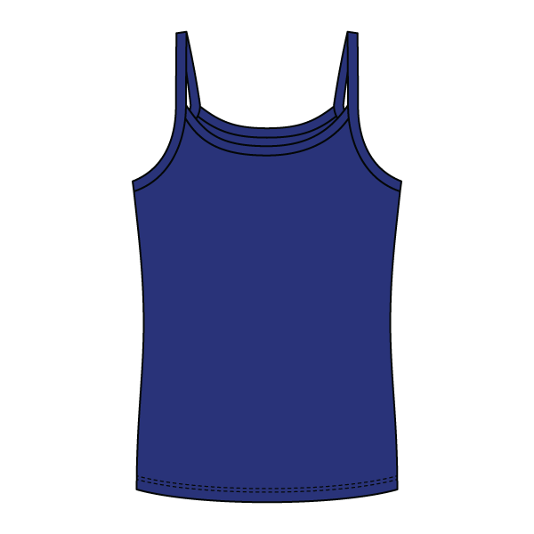 Rib Full-Length Tank with Spaghetti Straps - The Collegiate Lineup
