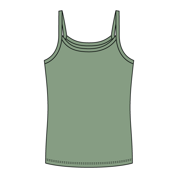 Rib Full-Length Tank with Spaghetti Straps - The Collegiate Lineup