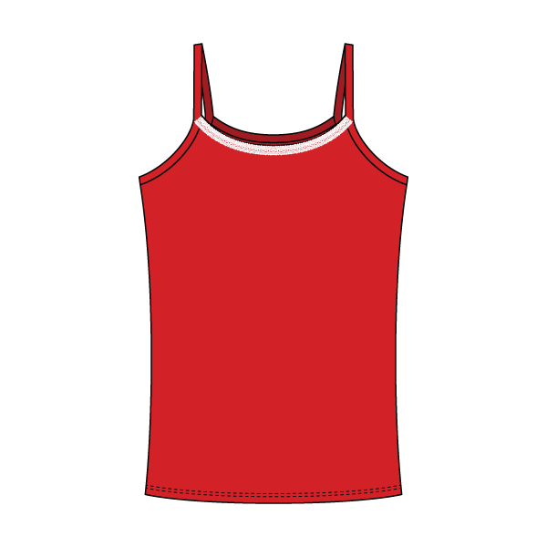 Rib Tank with Spaghetti Straps and Lace Trim - The Collegiate Lineup