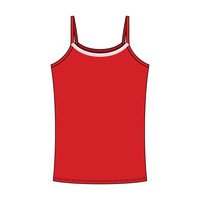 Rib Tank with Spaghetti Straps and Lace Trim - The Collegiate Lineup