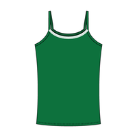 Rib Tank with Spaghetti Straps and Lace Trim - The Collegiate Lineup