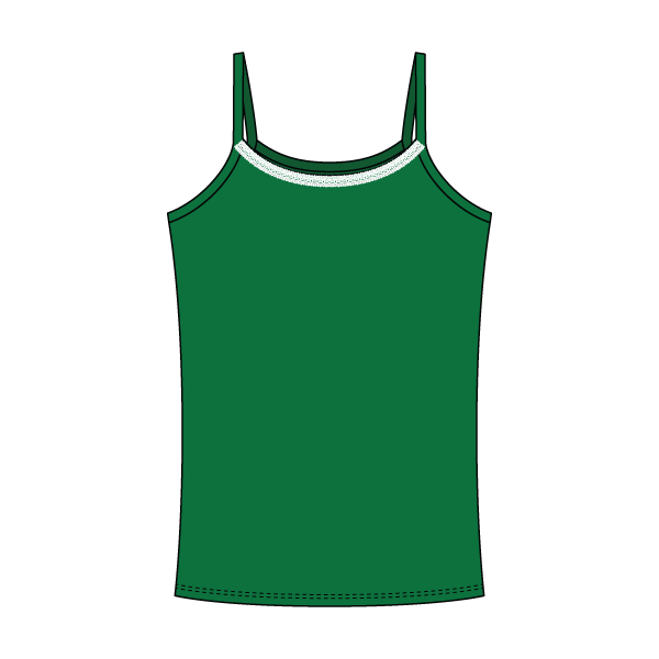 Rib Tank with Spaghetti Straps and Lace Trim - The Collegiate Lineup