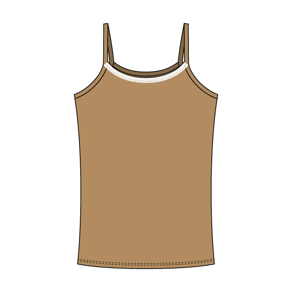 Rib Tank with Spaghetti Straps and Lace Trim - The Collegiate Lineup