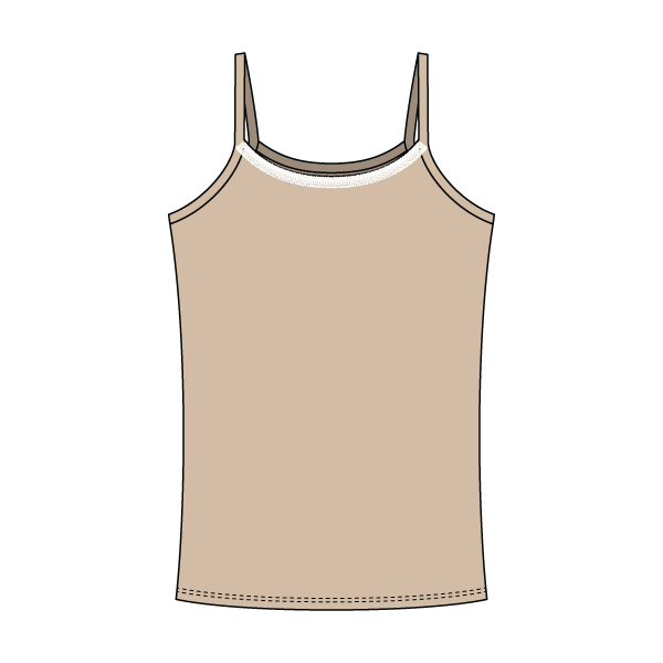 Rib Tank with Spaghetti Straps and Lace Trim - The Collegiate Lineup