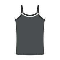 Rib Tank with Spaghetti Straps and Lace Trim - The Collegiate Lineup
