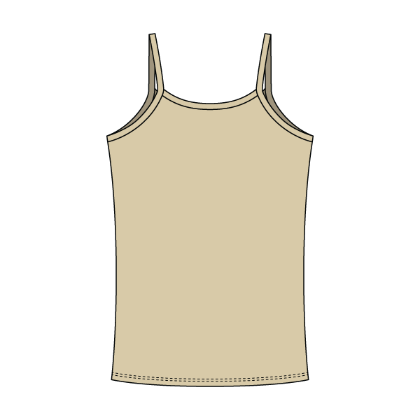 Rib Tank with Spaghetti Straps and Lace Trim - The Collegiate Lineup