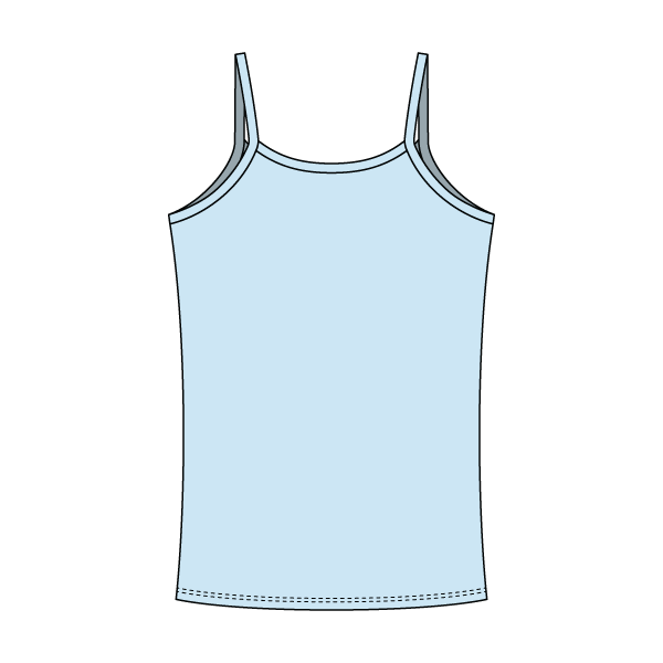 Rib Tank with Spaghetti Straps and Lace Trim - The Collegiate Lineup