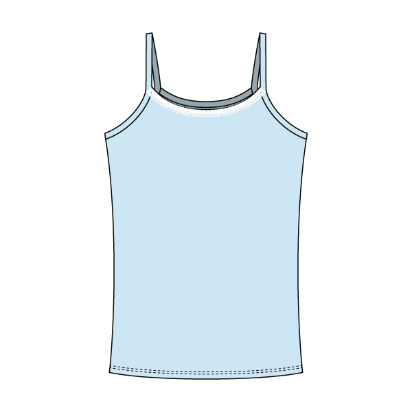 Rib Tank with Spaghetti Straps and Lace Trim - The Collegiate Lineup
