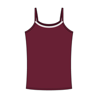 Rib Tank with Spaghetti Straps and Lace Trim - The Collegiate Lineup