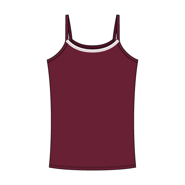 Rib Tank with Spaghetti Straps and Lace Trim - The Collegiate Lineup