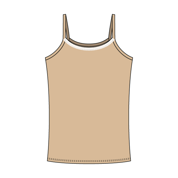 Rib Tank with Spaghetti Straps and Lace Trim - The Collegiate Lineup