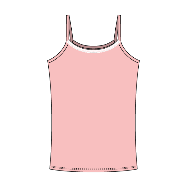 Rib Tank with Spaghetti Straps and Lace Trim - The Collegiate Lineup