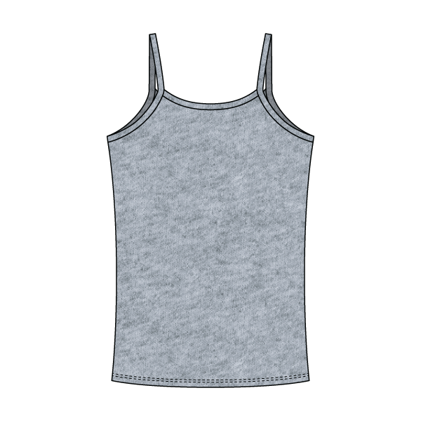 Rib Tank with Spaghetti Straps and Lace Trim - The Collegiate Lineup