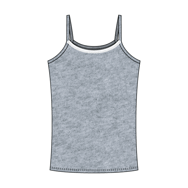 Rib Tank with Spaghetti Straps and Lace Trim - The Collegiate Lineup