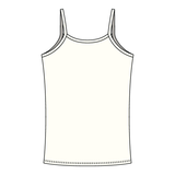 Rib Tank with Spaghetti Straps and Lace Trim