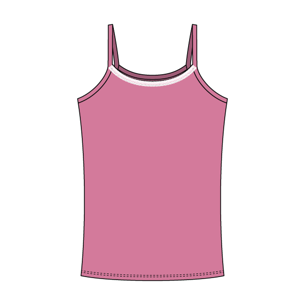 Rib Tank with Spaghetti Straps and Lace Trim - The Collegiate Lineup