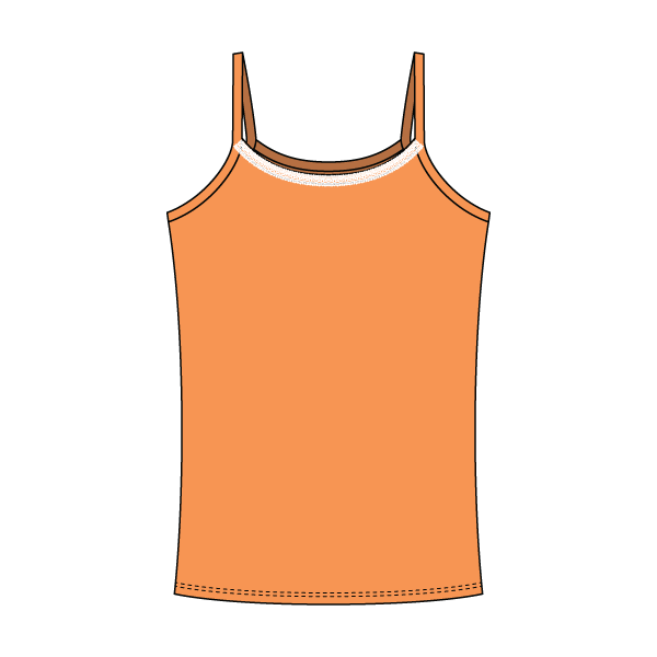 Rib Tank with Spaghetti Straps and Lace Trim - The Collegiate Lineup