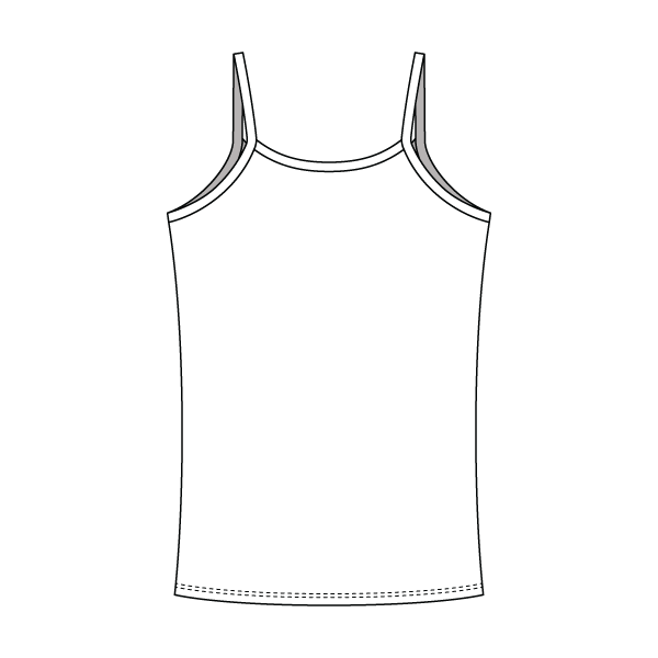 Rib Tank with Spaghetti Straps and Lace Trim - The Collegiate Lineup