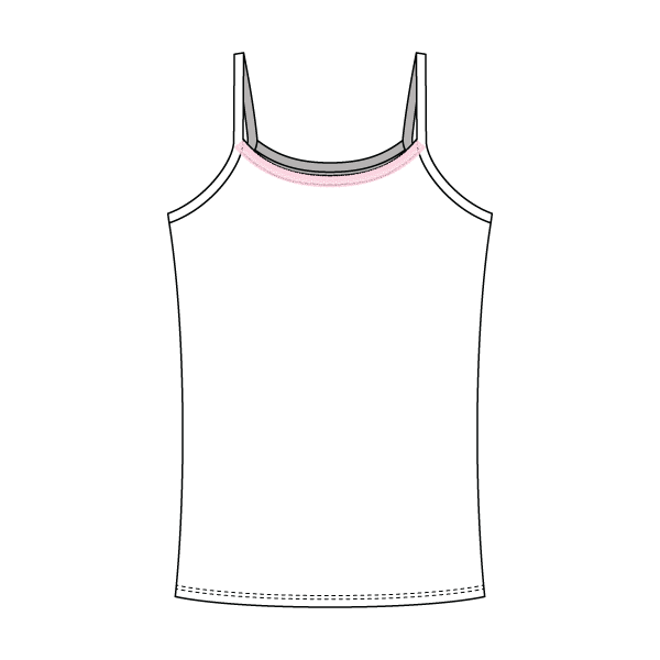 Rib Tank with Spaghetti Straps and Lace Trim - The Collegiate Lineup