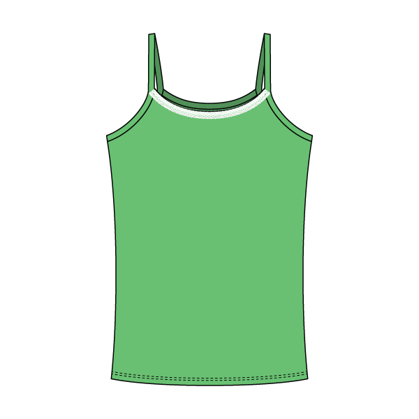 Rib Tank with Spaghetti Straps and Lace Trim - The Collegiate Lineup