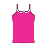 Rib Tank with Spaghetti Straps and Lace Trim - The Collegiate Lineup