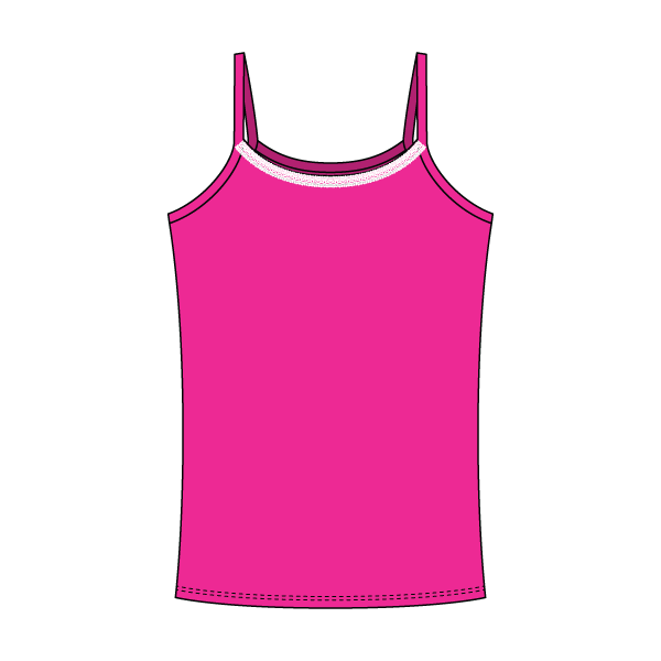 Rib Tank with Spaghetti Straps and Lace Trim - The Collegiate Lineup
