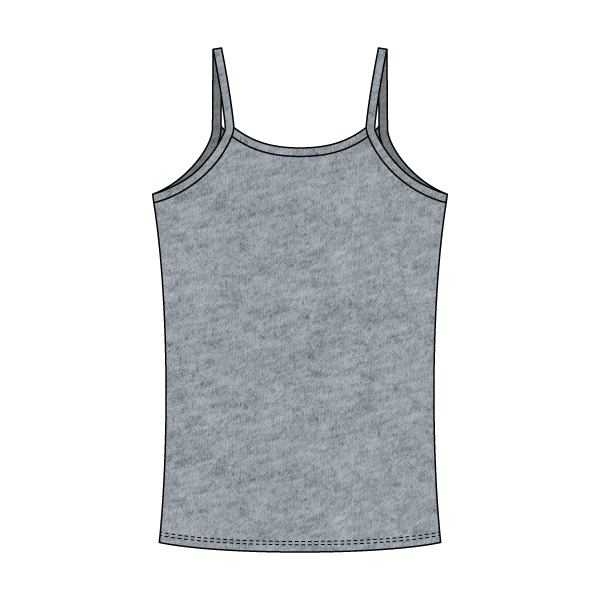 Rib Tank with Spaghetti Straps and Lace Trim - The Collegiate Lineup