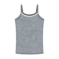 Rib Tank with Spaghetti Straps and Lace Trim - The Collegiate Lineup