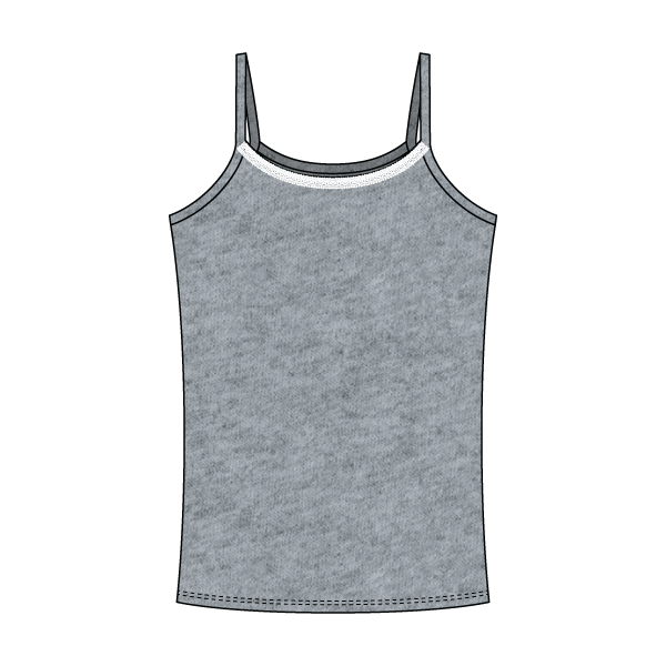 Rib Tank with Spaghetti Straps and Lace Trim - The Collegiate Lineup