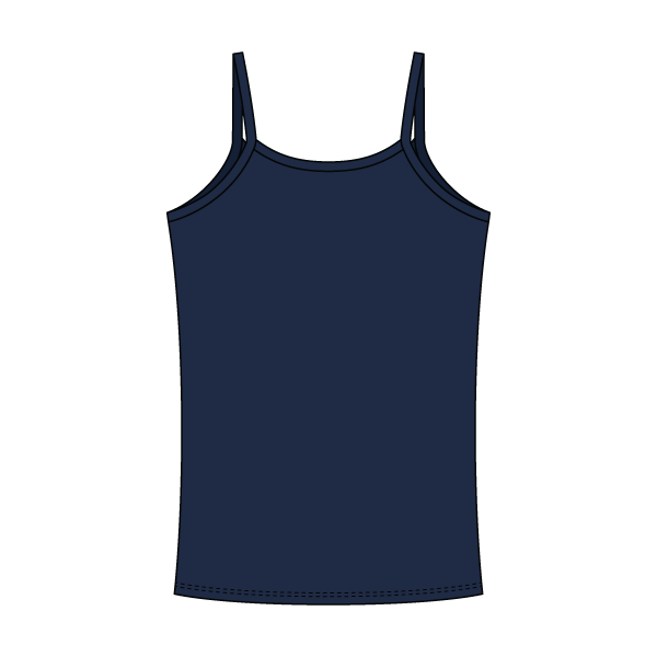 Rib Tank with Spaghetti Straps and Lace Trim - The Collegiate Lineup