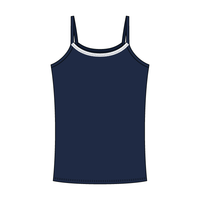 Rib Tank with Spaghetti Straps and Lace Trim - The Collegiate Lineup