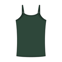 Rib Tank with Spaghetti Straps and Lace Trim - The Collegiate Lineup