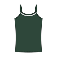 Rib Tank with Spaghetti Straps and Lace Trim - The Collegiate Lineup