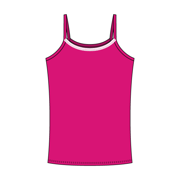 Rib Tank with Spaghetti Straps and Lace Trim - The Collegiate Lineup